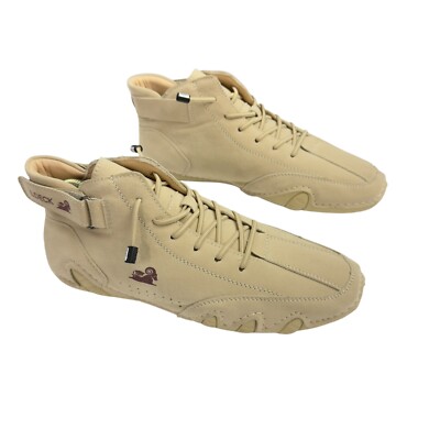 LDeck Faux Suede High Top Boots Tan EU 40 Approx US Men's 7.5 / Women's 9 New