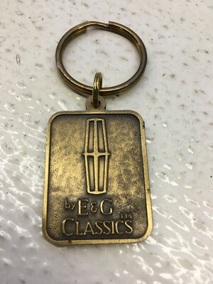Vintage E&G Classics Brass Keychain Ford Lincoln (1)
