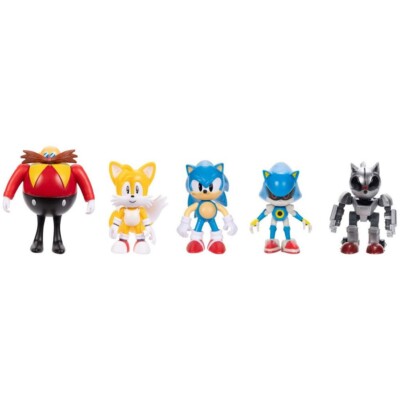 Classic Metal Sonic, Dr. Eggman, Sonic, Tails & Mecha Sonic 2.5