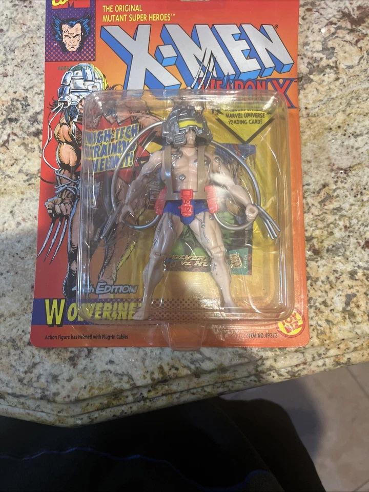 Toy Biz X-Men Wolverine Weapon X 1993 cuarta edición pantalones cortos azules ¡súper raros! Foto 2 de 4