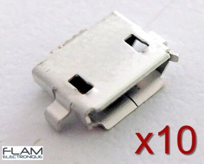 10x Connecteur à souder micro USB type B femelle / female connector to solder - Photo 1/4