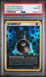 POP 6! PSA 10 MINT Darkness Energy 86/106 Ex Emerald Pokemon Card reverse holo