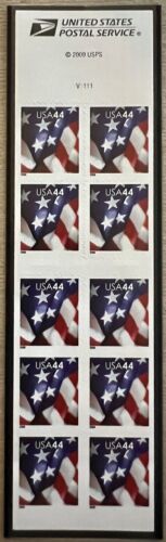 US Scott 4396a 44c 2009 Flag Convertible Bklt of 10 MNH Bklt s/a 11 1/4 10 3/4 - Picture 2 of 4