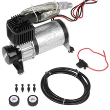 12Volt 130PSI Air Compressor Kit For Train Horns Air Horn Air Suspension Black