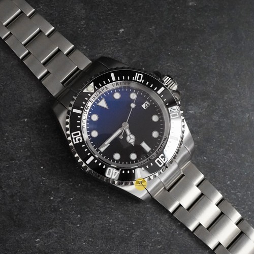 Custom Made 43mm Black Deep Blue Dial Diver Style Mod Watch w/ NH35 Movement - 第 1/5 張圖片