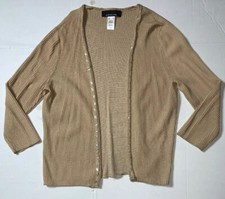 Preowned- Jones New York Long Sleeve Open Front Stretch Cardigan Womens Size M