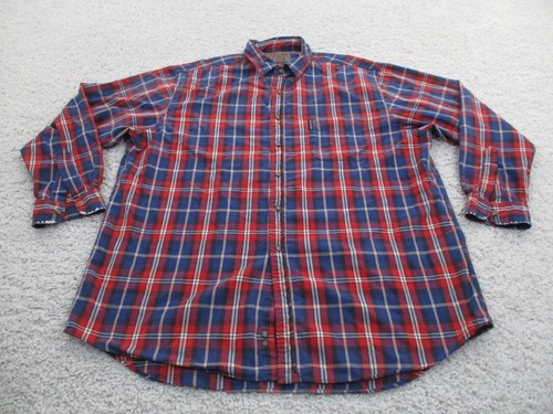 Abercrombie & Fitch, Vintage Abercrombie & Fitch Shirt Mens XL 27x34 Red Blue Big Shirt Plaid 90s