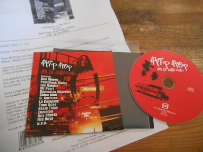 CD VA Hip Hop - En La Calle Ocho (20 Song) ROUGH TRADE BLACK FLAME Presskit