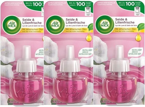 DuftöLflakon NachfüLler Air Wick Seide Und Lilienfrische 1X 3Er Pack-image