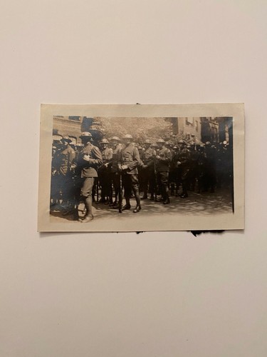 V5) Fotografía Original Ejército de Estados Unidos Doughboys Washington DC Desfile de la Primera Guerra Mundial 1919 - Imagen 1 de 2