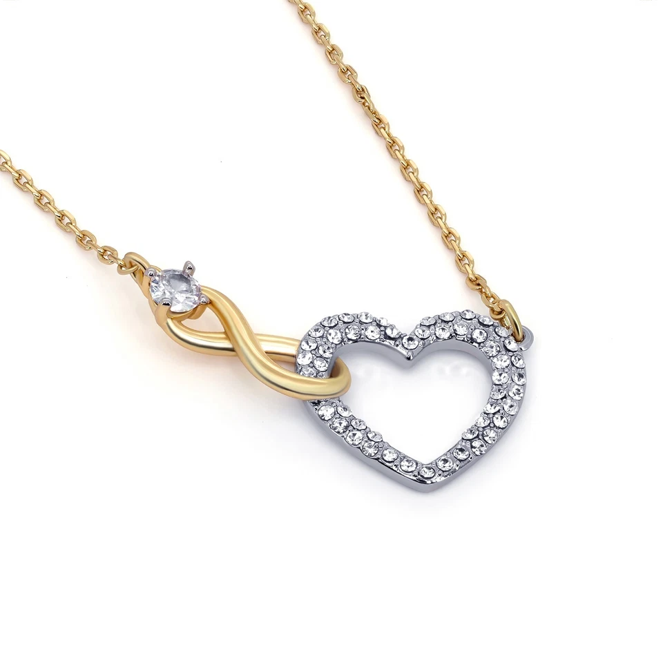 TRYNDI Collar Corazón Infinito Oro 18k para Mujer, Regalo de Navidad para Hija Foto 2 de 4
