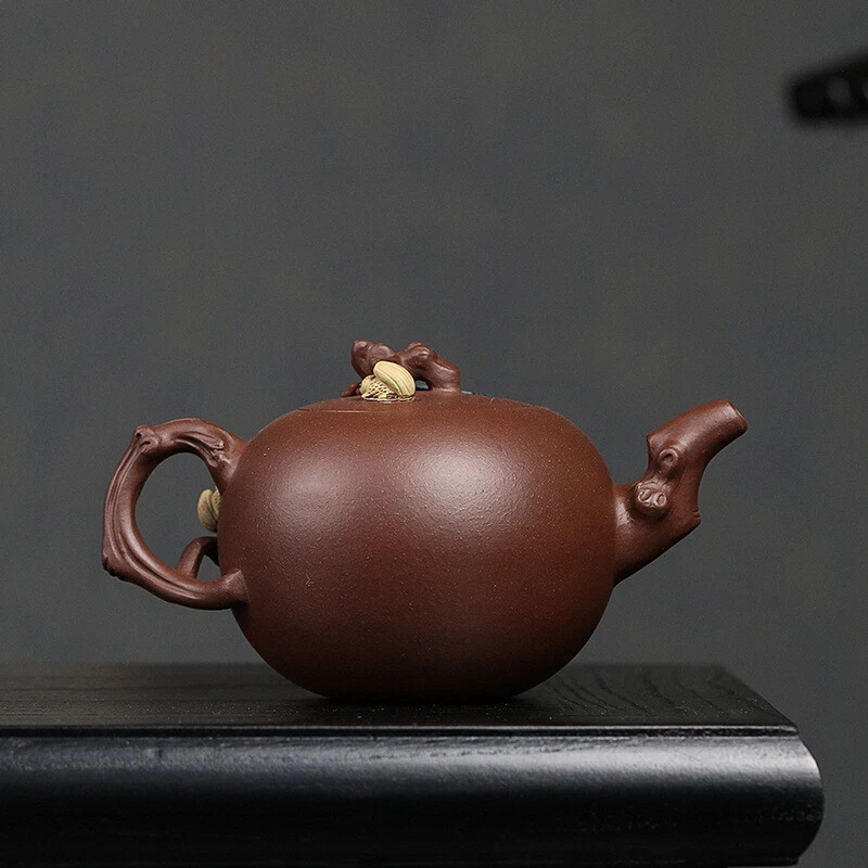 Pote de chá completo feito à mão marcado minério original real Yixing Zisha pote de argila roxo novo - Imagem 3 de 4