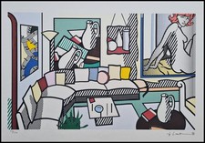 ROY LICHTENSTEIN *Interior with...*50 x 35 cm*signed lithograph*limited # 50/150