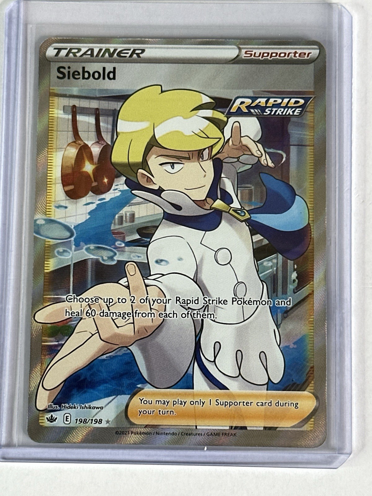 Siebold - 198/198 - Pokemon Chilling Reign Sword & Shield Full Art Rare Card