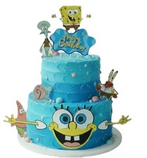 Birthday Cake Toppers Spongebob SquarePants Theme Cake Decoration Sponge Bob