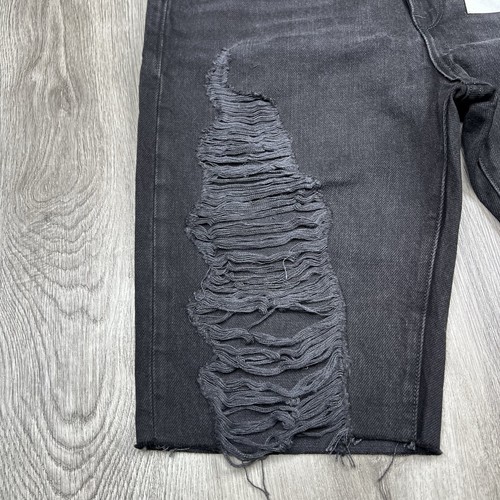 Frame Le Vintage Bermuda Raw Edge Shorts Women’s Size 28 Inseam 11” Black NEW - Picture 3 of 16