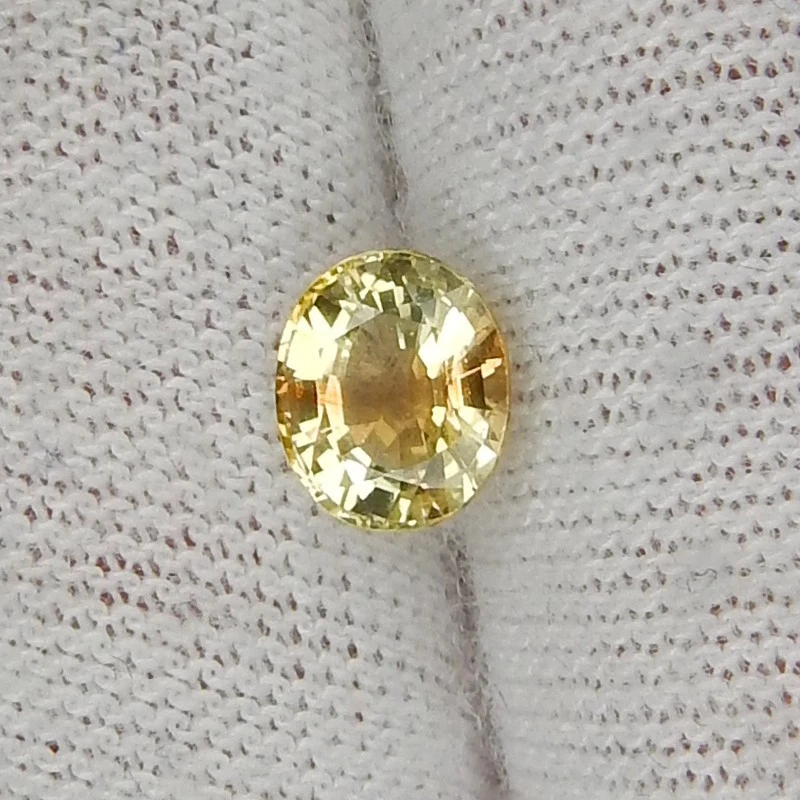 1ct VVS Amarillo Champagne Turmalina Natural Extraído Tierra Sin Calentar Facetado Ovalado Foto 4 de 4