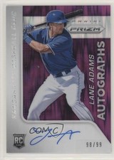2015 Panini Prizm Auto Purple Flash Prizm 98/99 Lane Adams #62 Auto 06z2