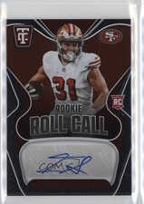 2024 Totally Certified Rookies Roll Call Mirror Red /100 Isaac Guerendo 13c5