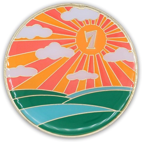 7 Jahre Nüchternheit Chip | Sonnenlicht des Geistes AA Münze Wiederherstellung Geschenk 07 - Bild 3 von 7