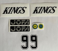 Replicated Vintage Jofa VM Helmet 225  235 51 Stickers Gretzky Kings Silver 99