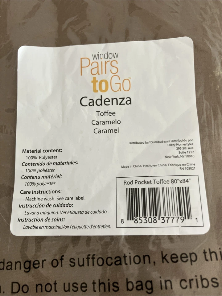 Paris To Go Curtains- Toffee Color 80” X 84” - Image 3 of 4