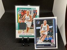 COURTNEY WILLIAMS 2025 DONRUSS JERSEY SERIES JERSEY RELIC & Base Card