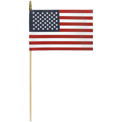 #ad #ad Gross Of 4” x 6” US Stick Flag with Spear Tip “No Fray” *144 Flags* Handheld $111.00