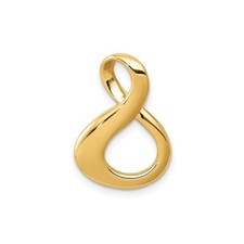 14k Yellow Gold Infinity Pendant Necklace for Women High Polish Minimalist Symbo