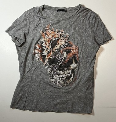 Alexander McQueen Flower Skull Starfish Tshirt Women's Sz 38 Made In  Italy