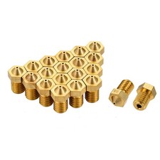 0.8mm 3D Printer Nozzle, 20pcs M6 Thread for V5 V6 1.75mm Extruder Print, Brass