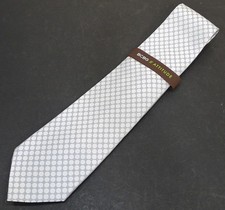 BCBG Silver Polka Dot ATTITUDE 100 SILK Mens Hand Sewn NECK TIE / NEW WITH TAGS