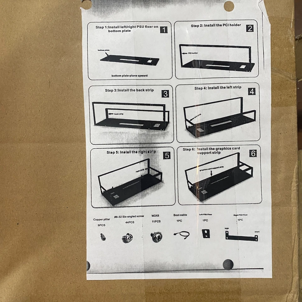 Open-Air GPU Crypto Mining Frame Rig 12 GPU Slots Heavy-Duty Steel DIY Assembly - Image 3 of 4
