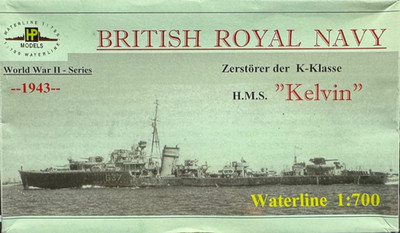 HP MODELS 1/700 British Royal Navy HMS Kelvin K Class  Destroyer Resin Kit