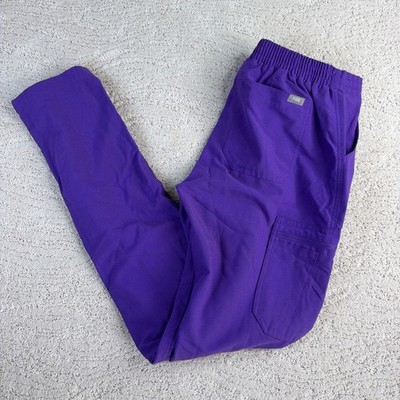 Women s FIGS S/T Ultra Violet Purple Yola Skinny Scrub Pants Cargo Pockets