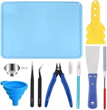 Resin 3D Printer Tool Kit Clean Accessories with Plier, File, Tweezer,... 