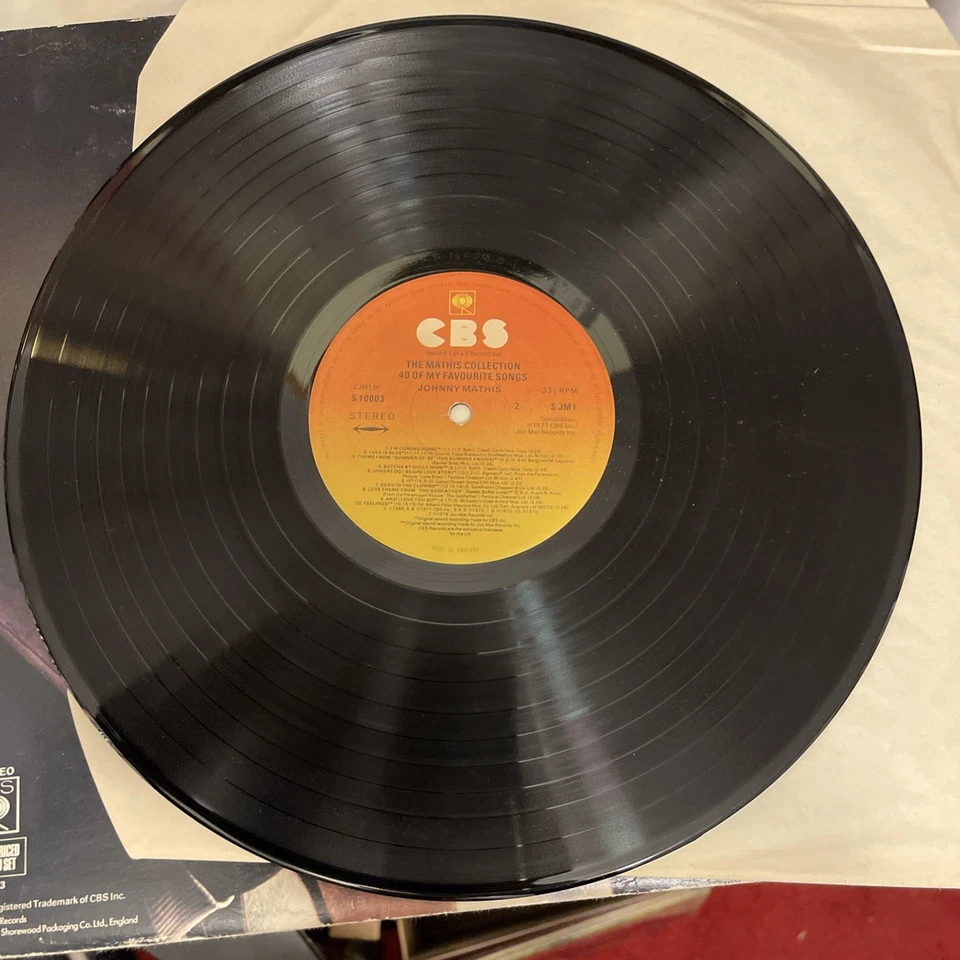 The Johnny Mathis Collection "40 Of My Favourite Songs" Vinyl LP Double Album - Image 3 of 4