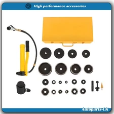 15 Ton 1/2" to 4" Hydraulic Punch Driver Kit Manual Hole Knockout Puncher Tool