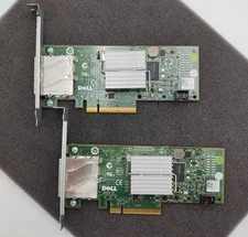LOT OF 2 Dell 12DNW 012DNW PERC H200E SAS 6G DUAL PCI-E HBA Controller Card