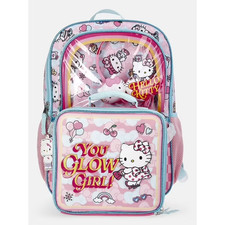 Hello Kitty Girls 17" You Glow Girl Backpack Set with Headphones & Lunch Box, 3-