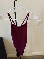 Jolyn Chevy Women’s Burgundy One-Piece Swimsuit Size 28