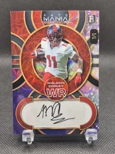 2024 Wild Card Auto Mania Malachi Corley RC Auto Rdd White Blue 1/1