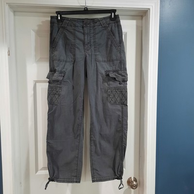 American Eagle Pants Womens Gray Baggy Jogger Cargo Skater Wide