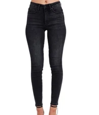 JB88878 Mid Rise  Black Tummy Control Skinny