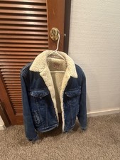 Levi's Medium Wash Vintage Sherpa Lined Snap Button Up Denim Jacket - Size 38R