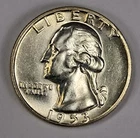 1953 Uncirculated Washington Quarter 90% Silver Actual Coin Pictured