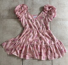 LoveShackFancy x Target Floral Puff Sleeve Cecile Mini Dress In Pink Size 8