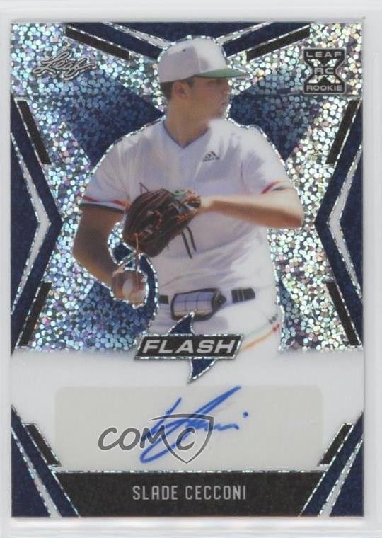 2020 Leaf Flash Blue 44/50 Slade Cecconi #BA-SC2 Auto 03ks