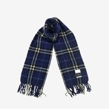 Vintage Burberry Cashmere Scarf Classic Nova Check Winter Warmer Neck Scarves
