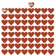 50Pcs Heart Scratch Off Stickers Scratch Card Stickers Self Adhesive Labels